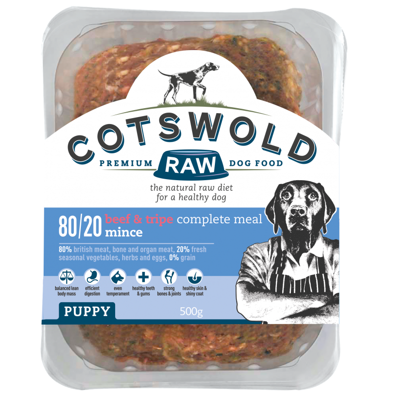 Cotswold Puppy 80/20 Beef & Tripe Mince