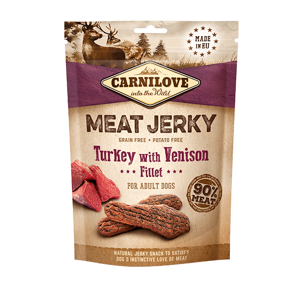 Carnilove Meat Jerky | Turkey with Venison Fillet 100g