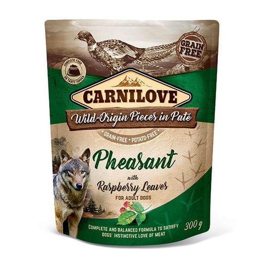 Carnilove Dog Wet Food Pouch | Pheasant With Rasberry Leaves 300g