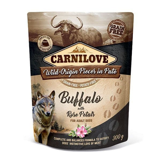 Carnilove Dog Wet Food Pouch | Buffalo With Rose Petals