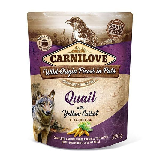 Carnilove Dog Wet Food Pouch | Quail With Yellow Carrot 300g